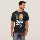 Gender revealing tia says boy quote T-Shirt (Vorne ganz)