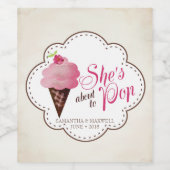 Gender Revekling Weinkarte - Rosa Eis Weinetikett (Einzelnes Label)