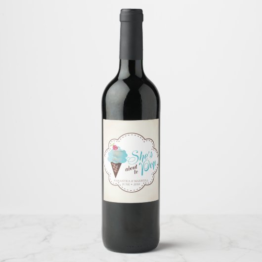 Gender Revekling Wine Label - Blaues Eis Weinetikett (Vorderseite)