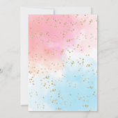 Gender Revel Pink Blue Oh Baby Dusche Einladung (Rückseite)