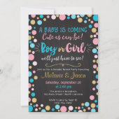 Gender Reveve Invitation Baby Shower Boy oder Mädc Einladung (Vorderseite)