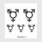 Gender-Symbol Aufkleber (Blatt)