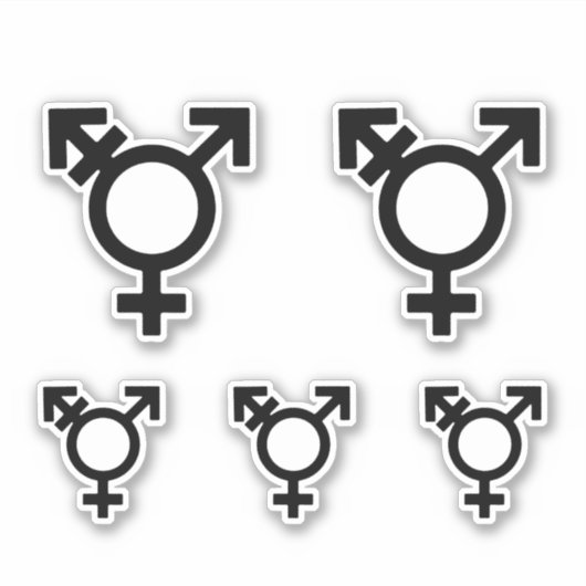 Gender-Symbol Aufkleber (Vorderseite)