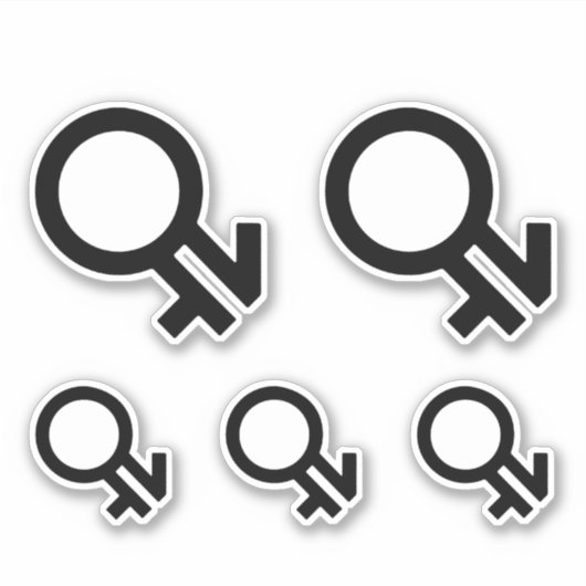 Gender-Symbol Aufkleber (Vorderseite)