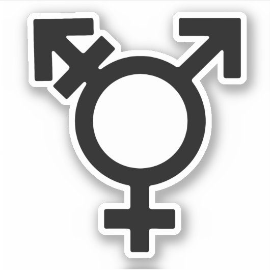 Gender-Symbol Aufkleber (Vorderseite)