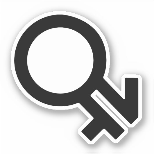 Gender-Symbol Aufkleber (Vorderseite)