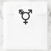 Gender-Symbol Runder Aufkleber (Tasche)