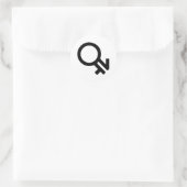 Gender-Symbol Runder Aufkleber (Tasche)
