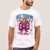 Gender-Übersicht über Freie Throws oder rosa Bows T-Shirt (Vorderseite)