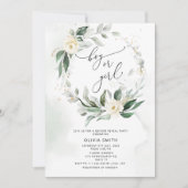 Gender Wasserfarbe Grün - Einladung (Vorderseite)