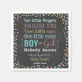 Genderbericht Napkins Boy oder Girl Pink Blue Serviette