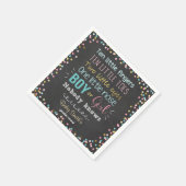 Genderbericht Napkins Boy oder Girl Pink Blue Serviette (Ecke)