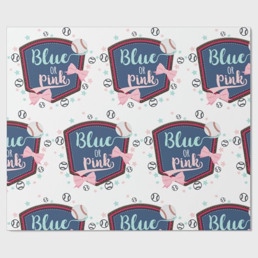 Genderdarstellung im Baseball oder bei Missbildung Geschenkpapier (Flach)