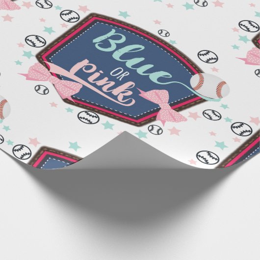 Genderdarstellung im Baseball oder bei Missbildung Geschenkpapier (Ecke)