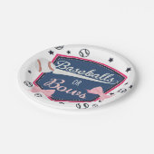 Genderdarstellung im Baseball oder bei Missbildung Pappteller (Schrägansicht)