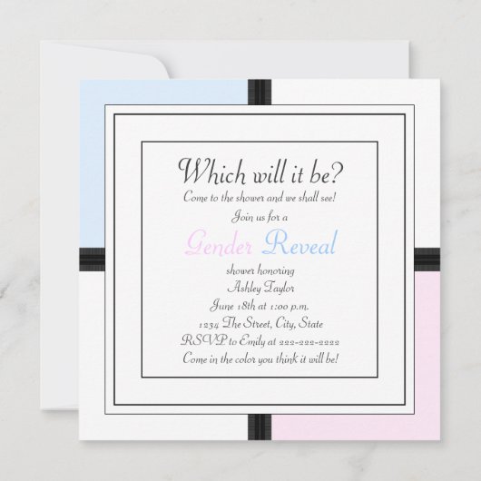 Genderdarstellung von Prinzen und Prinzessinnen Einladung (Rückseite)