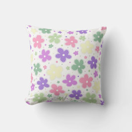 Genderfade Pride Flag Blume Doodle Pastel Pink Kissen