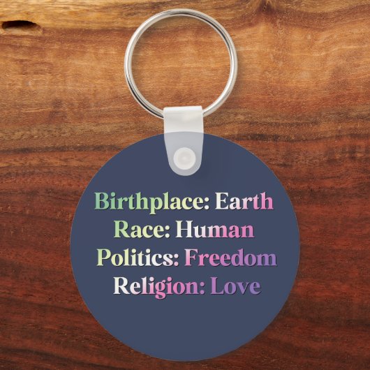 Genderfae Pride - Geburtsort: Erde. Rasse: Mensch Schlüsselanhänger (Vorderseite)