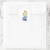 Genderfaun Flag Gay Pride Lgbtq Axolotl Quadratischer Aufkleber (Tasche)