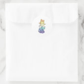 Genderfaun Flag Gay Pride Lgbtq Axolotl Runder Aufkleber (Tasche)