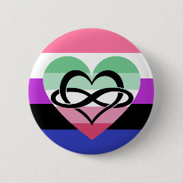 Genderfluid Abrosexual Polyam Pride Button