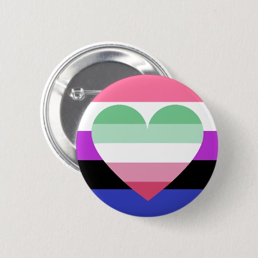 Genderfluid Abrosexual Pride Button (Vorne & Hinten)