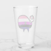 Genderfluid, ängstlich, aber stolz glas (Rückseite)