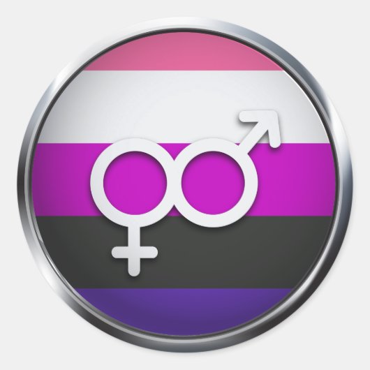 Genderfluid Aufkleber (Vorderseite)