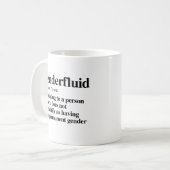 Genderfluid-Definition - definierte LGBTQ-Begriffe Kaffeetasse (Vorderseite Links)