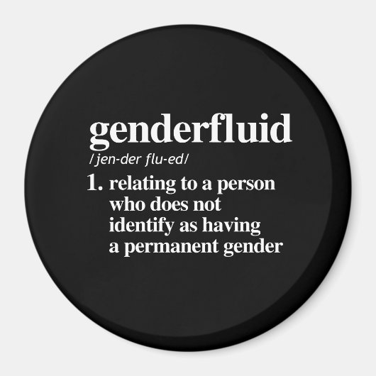 genderfluid definition - definierte lgbtq-Begriffe Magnet (Vorne)