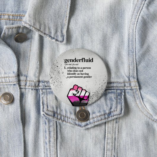 Genderfluid Definition - definierte LGBTQ Button (Beispiel)