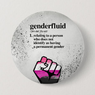 Genderfluid Definition - definierte LGBTQ Button