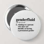 Genderfluid Definition - definierte LGBTQ Button (Vorne & Hinten)