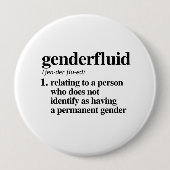 Genderfluid Definition - definierte LGBTQ Button (Vorderseite)
