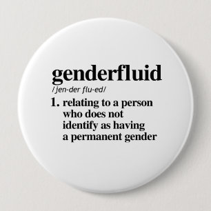 Genderfluid Definition - definierte LGBTQ Button