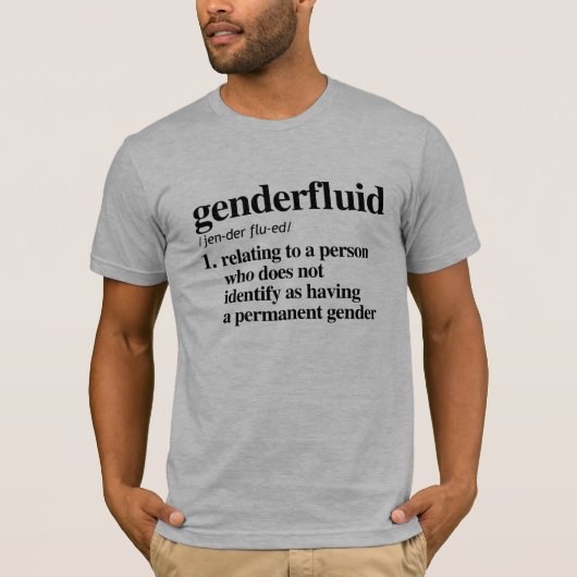 Genderfluid Definition - definierte LGBTQ T-Shirt (Vorderseite)