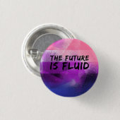 Genderfluid Die Zukunft ist flüssig Button (Vorne & Hinten)