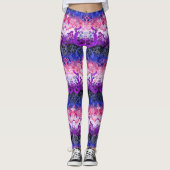 Genderfluid Dragon Damask - Genderfluid-Stolperfla Leggings (Vorderseite)