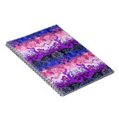 Genderfluid Dragon Damask - Genderfluid-Stolperfla Notizblock (Rechte Seite)