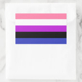 Genderfluid-Flag-Aufkleber Rechteckiger Aufkleber (Tasche)