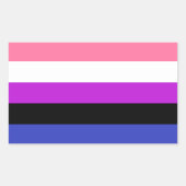 Genderfluid-Flag-Aufkleber Rechteckiger Aufkleber (Vorderseite)
