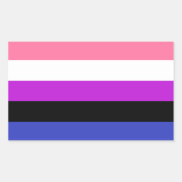 Genderfluid-Flag-Aufkleber Rechteckiger Aufkleber
