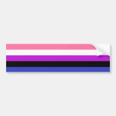 Genderfluid-Flag Autoaufkleber (Vorne)