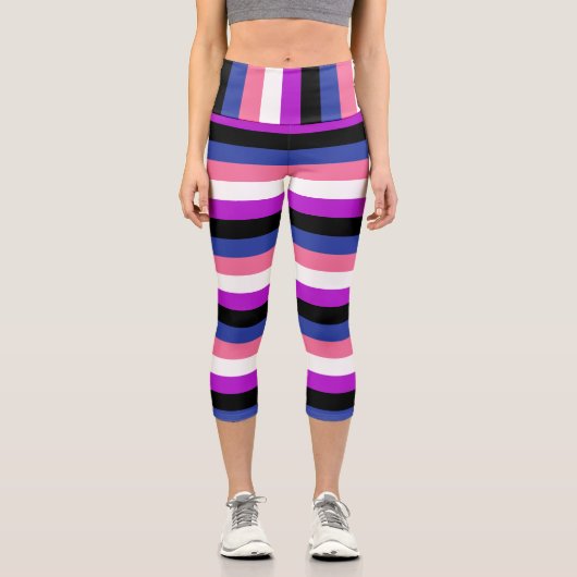 Genderfluid-Flag Capris (Vorderseite)