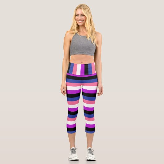 Genderfluid-Flag Capris (Vorderseite)
