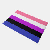Genderfluid Flag Doormat Fußmatte (Schrägansicht)