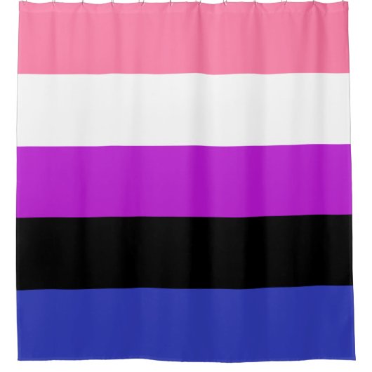 Genderfluid-Flag Duschvorhang (Vorderseite)