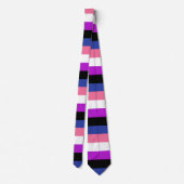 Genderfluid-Flag-Krawatte Krawatte (Rückseite)