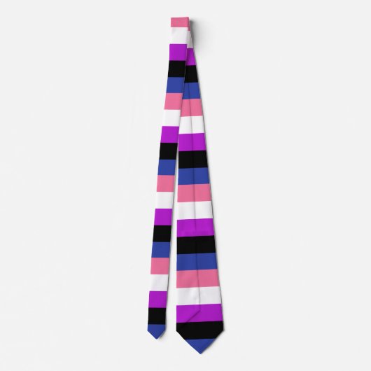 Genderfluid-Flag-Krawatte Krawatte (Rückseite)