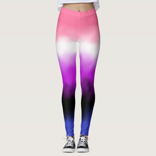 Genderfluid Flag Leggings (Vorderseite)